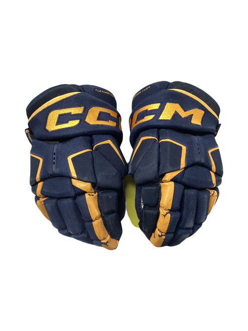 Vist Large View of Product Image Which is Used CCM AS-V Senior Gloves Navy Blue 11"