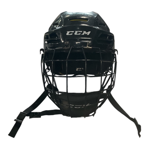 Vist Large View of Product Image Which is Used CCM TACKS 310 Helmet Cage Combo Black MD