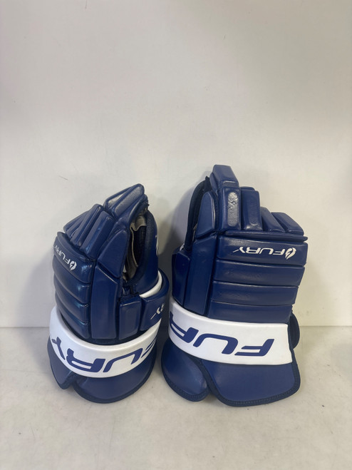 Vist Large View of Product Image Which is Used Fury CROSLITE Senior Gloves Navy Blue 13"