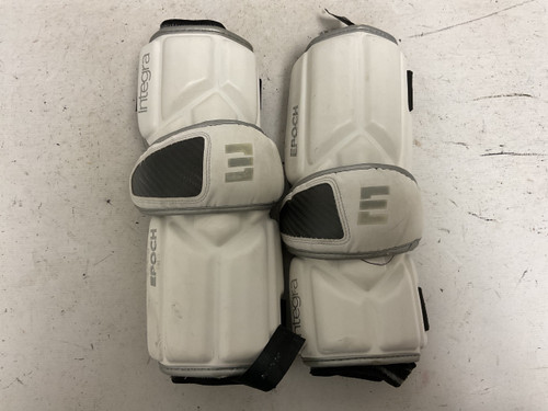 Vist Large View of Product Image Which is Used Epoch INTEGRA Lacrosse Arm Pads/Guards White And Black LG