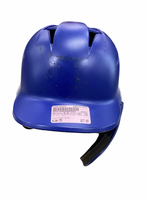 Vist Large View of Product Image Which is Used Marucci BLUE WITH LEFT CHEEK GUARD Batting Helmet No Mask Royal Blue MD