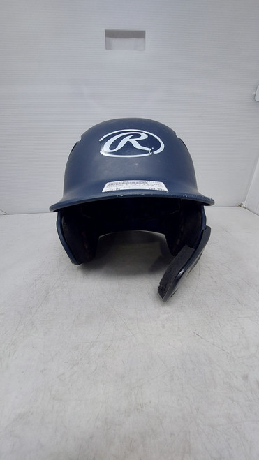 Vist Large View of Product Image Which is Used Rawlings 6 7/8 - 7 5/8 Batting Helmet No Mask Navy Blue One Size