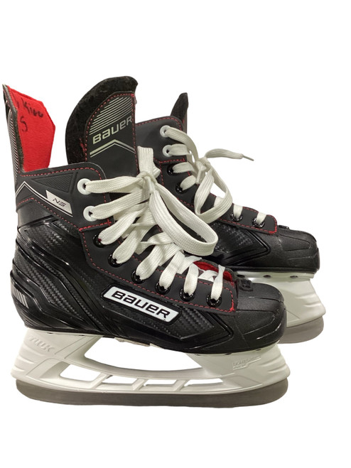 Vist Large View of Product Image Which is Used Bauer NS Youth Hockey Skate Black Youth 08.0