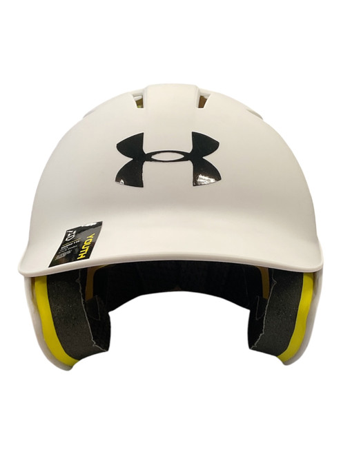 Vist Large View of Product Image Which is Used Under Armour BATTING HELMET Batting Helmet No Mask White One Size
