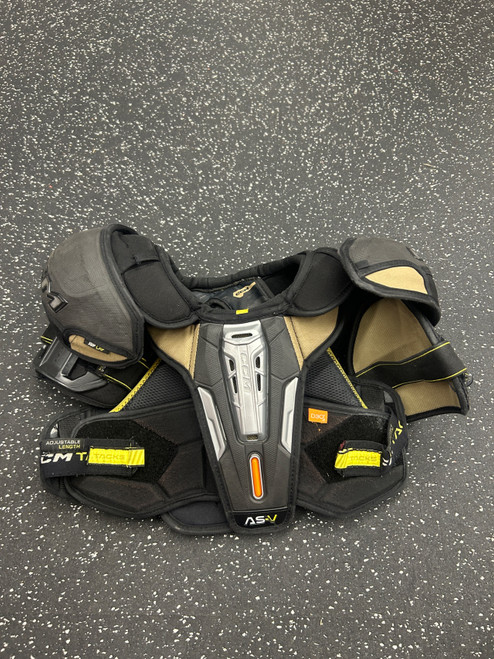 Vist Large View of Product Image Which is Used CCM TACKS ASV Junior Shoulder Pads LG