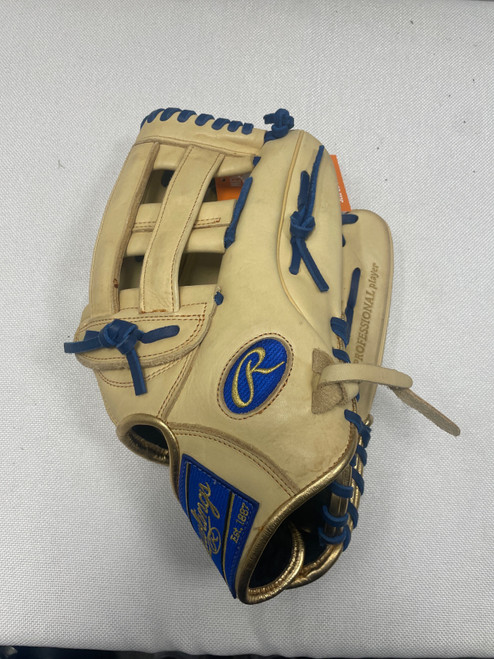 Vist Large View of Product Image Which is Used Rawlings GG ELITE GGE1275HCRG BB/SB Glove RH Throw Gold 12 3/4"