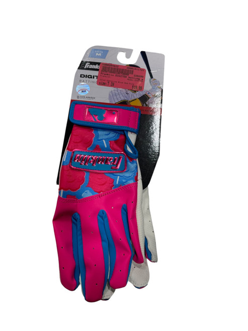 Vist Large View of Product Image Which is Used Franklin DIGITEK BB/SB Glove T-ball Carolina Blue And Pink 7"