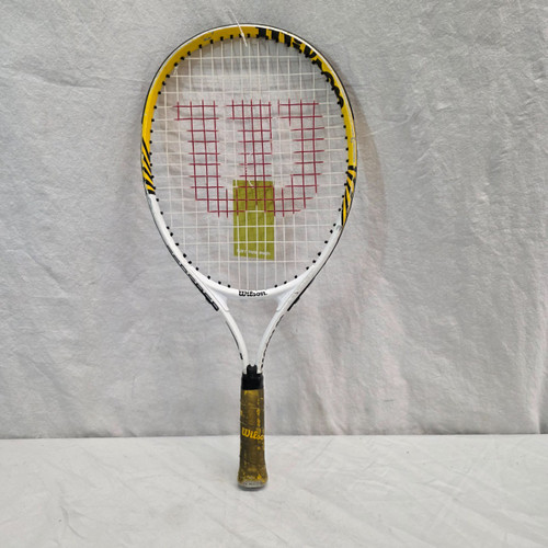 Vist Large View of Product Image Which is Used Wilson FEDERER 23 Junior Tennis Racquet White 23"