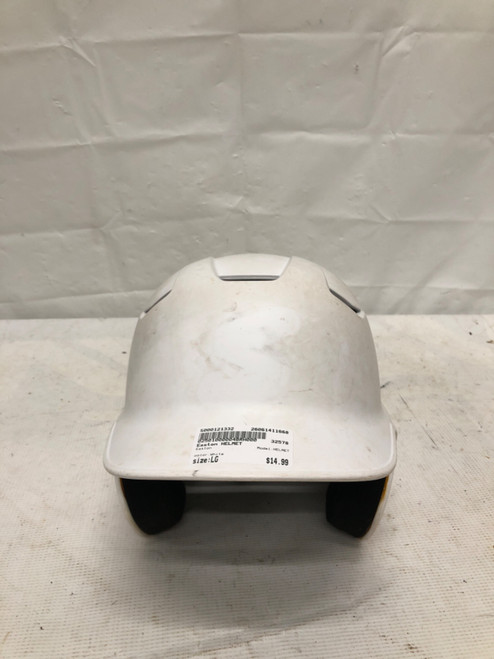 Vist Large View of Product Image Which is Used Easton HELMET Batting Helmet No Mask White LG