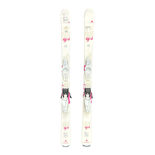 Vist Large View of Product Image Which is Used Dynastar GIRL Girls DH Ski/Binding White 128 cm