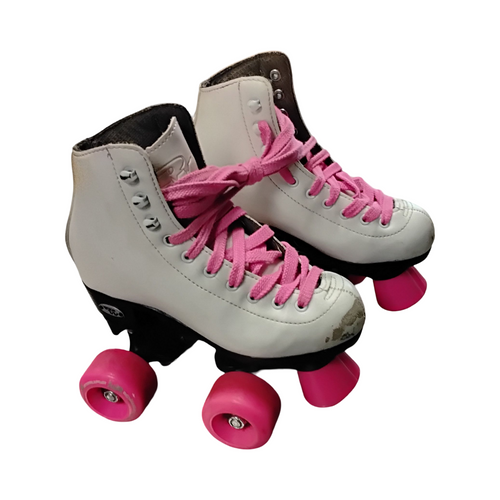 Vist Large View of Product Image Which is Used Riedell WAVE ROLLER Junior Roller Quad Skates White Junior 01