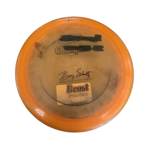 Vist Large View of Product Image Which is Used Innova BEAST CHAMPION DRIVER Disc Golf Driver Orange