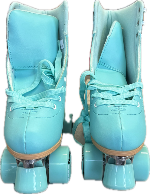 Vist Large View of Product Image Which is Used C7 AQUA Senior Roller Quad Skates Teal Senior 7