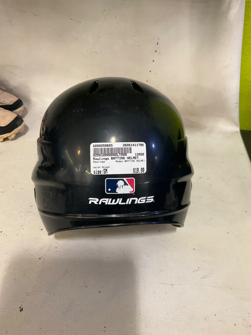 Vist Large View of Product Image Which is Used Rawlings BATTING HELMET Batting Helmet No Mask Black SM