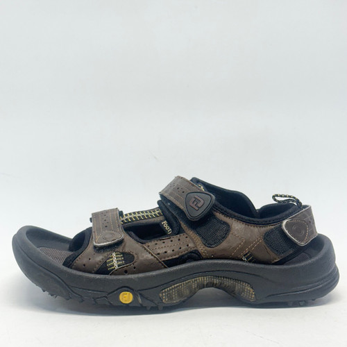 Vist Large View of Product Image Which is Used Foot Joy GOLF SANDALS Mens Golf Shoes Brown Senior 8