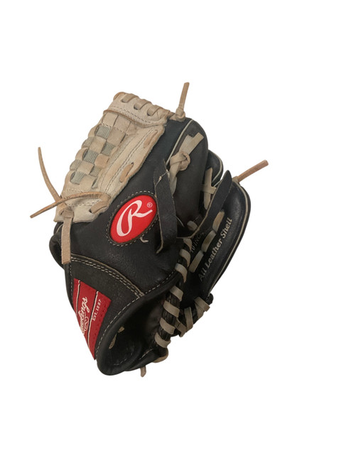 Vist Large View of Product Image Which is Used Rawlings SURE CATCH BB/SB Glove RH Throw Black 10"