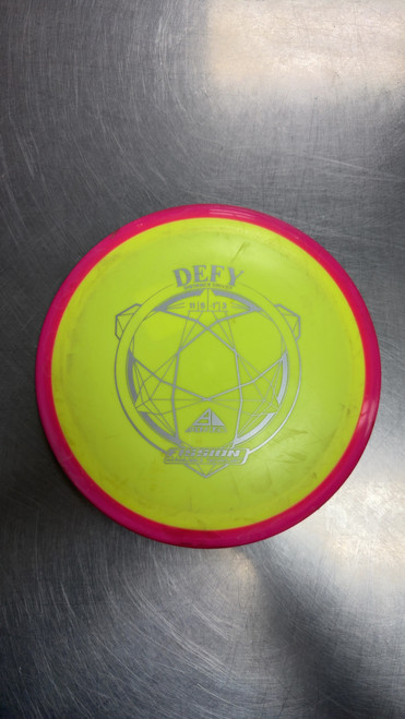 Vist Large View of Product Image Which is Used Axiom DEFY Disc Golf Driver Yellow