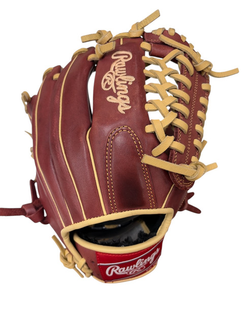 Vist Large View of Product Image Which is Used Rawlings SANDLOT BB/SB Glove RH Throw Maroon 11 3/4"