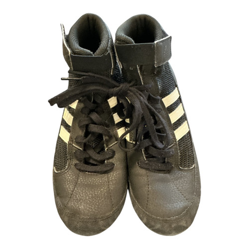 Vist Large View of Product Image Which is Used Adidas Wrestling Shoes Black Junior 04.5