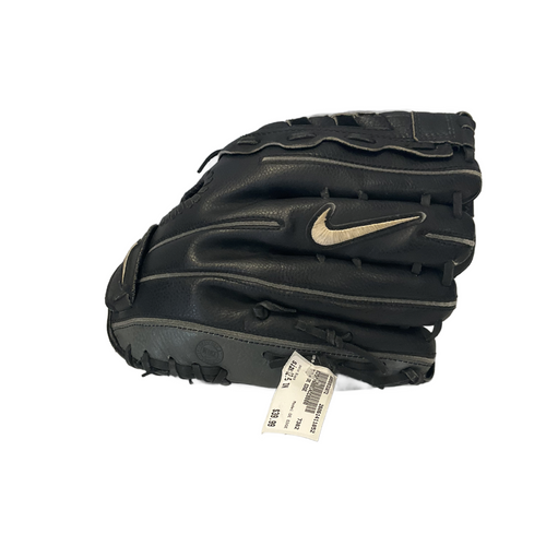 Vist Large View of Product Image Which is Used Nike DE EDGE LH Throw Fastpitch Gloves Black 12 1/2"