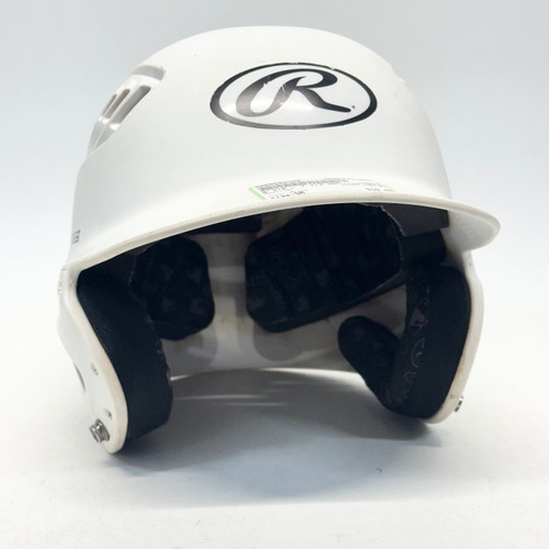 Vist Large View of Product Image Which is Used Rawlings R16J-R1 Batting Helmet No Mask White SM