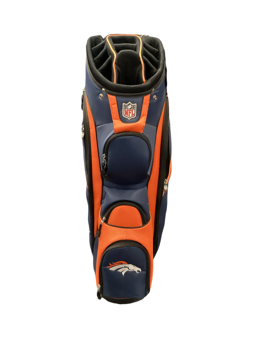 Vist Large View of Product Image Which is Used BRONCOS Mens Cart Bag Navy Blue And Orange