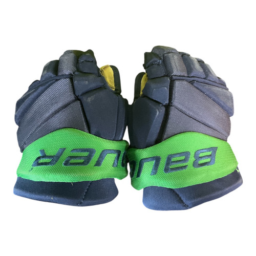 Vist Large View of Product Image Which is Used Bauer TEAM Junior Gloves Navy Blue 11"