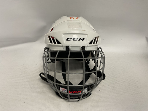 Vist Large View of Product Image Which is Used CCM 50 Helmet Cage Combo White SM