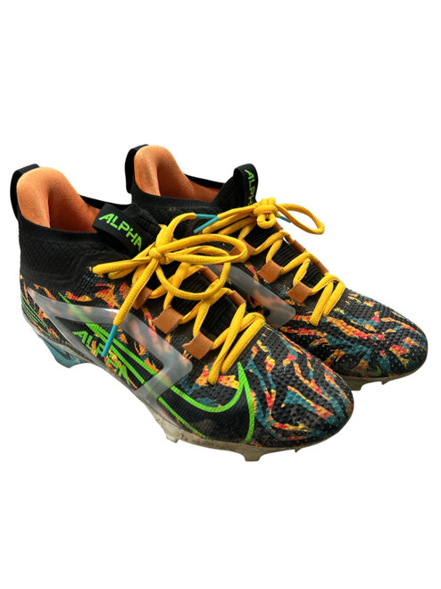 Vist Large View of Product Image Which is Used Nike Adult FB Cleats Black And Orange Senior 7.5