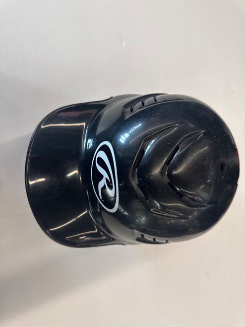 Vist Large View of Product Image Which is Used Rawlings 6 1/2 7 1/2 Batting Helmet No Mask Black MD