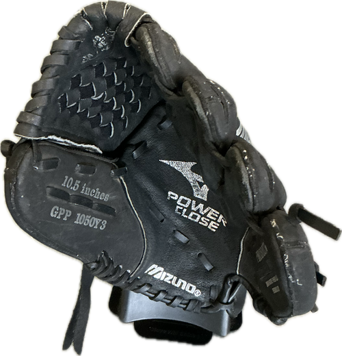 Vist Large View of Product Image Which is Used Mizuno GPP1050Y3 BB/SB Glove RH Throw Black 10 1/2"