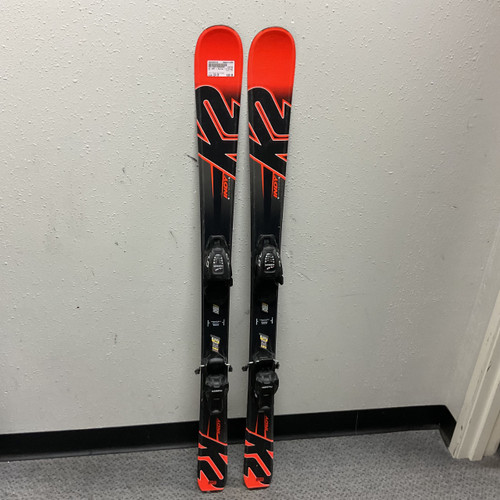 Vist Large View of Product Image Which is Used K2 INDY Boys DH Ski/Binding Black And Orange 124 cm
