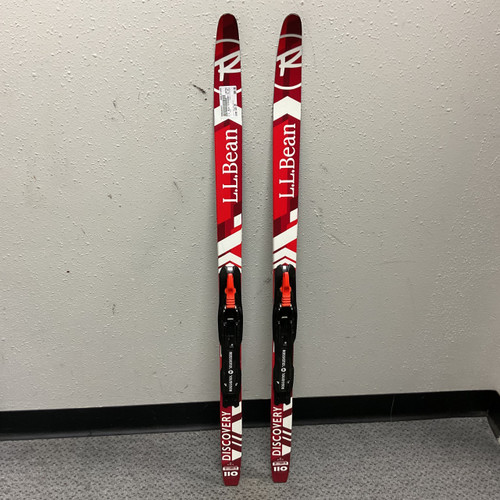Vist Large View of Product Image Which is Used L.L. Bean DISCOVERY Boys XC Ski/Binding Red And White 110 cm
