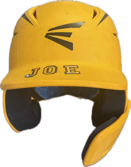 Vist Large View of Product Image Which is Used Easton YEL W/JAW GUARD Batting Helmet No Mask Gold One Size