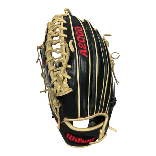 Vist Large View of Product Image Which is Used Wilson A2000 BB/SB Glove LH Throw Black 12 3/4"