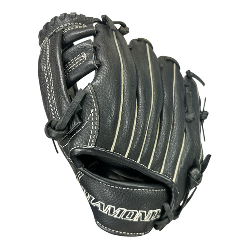 Vist Large View of Product Image Which is Used Diamond FAST HAND TRAINER BB/SB Glove LH Throw Black 9 1/2"