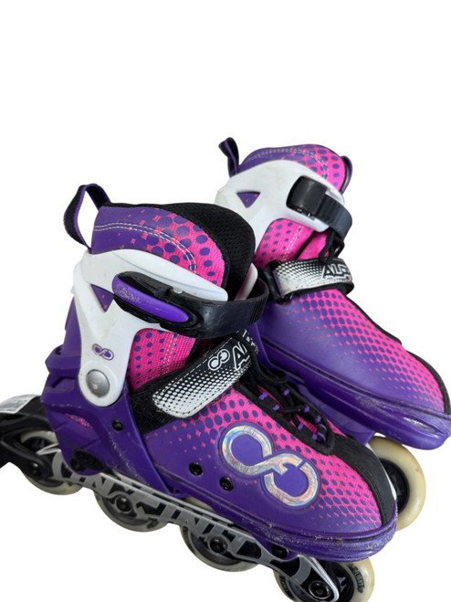 Vist Large View of Product Image Which is Used ALPHA LIGHT UP ADJ 2-5 Junior Rec Fitness Skates Black Adjustable