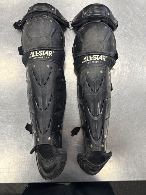 Vist Large View of Product Image Which is Used All-Star LG1216PS Catchers Leg Guards Black Intermed