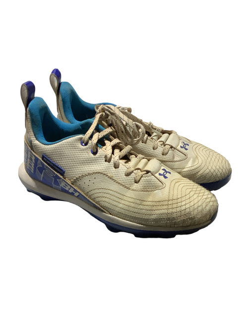 Vist Large View of Product Image Which is Used Under Armour BASEBALL BB/SB Cleats White Junior 05