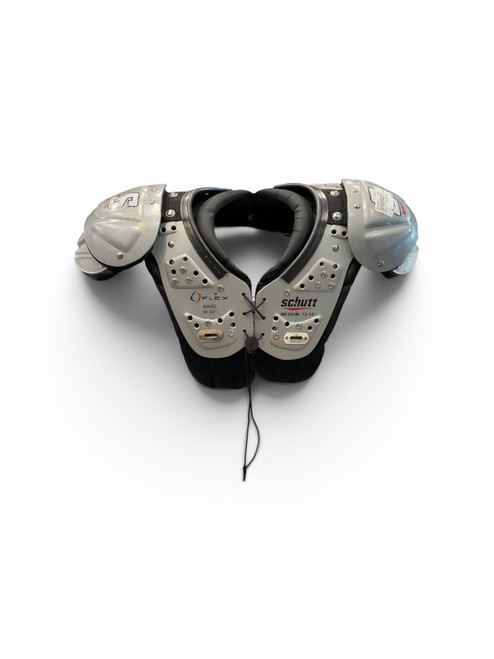 Vist Large View of Product Image Which is Used Schutt Y FLEX MED SP FB Shoulder Pads Grey MD