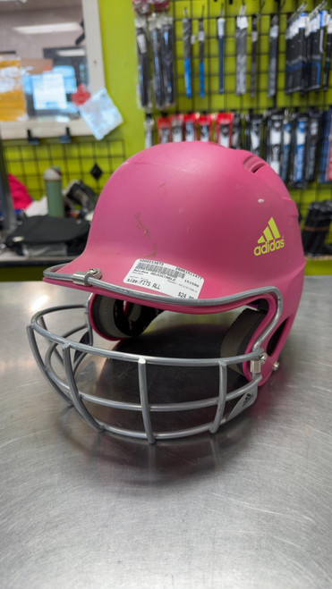 Vist Large View of Product Image Which is Used Adidas ADJUSTABLE Batting Helmet w/Mask Pink Fits all