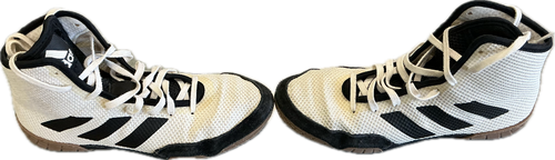 Vist Large View of Product Image Which is Used Adidas Wrestling Shoes White Junior 05.5