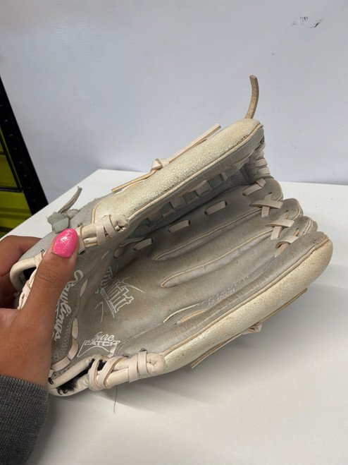 Vist Large View of Product Image Which is Used Rawlings HIGHLIGHT SERIES BB/SB Glove RH Throw Grey 12"
