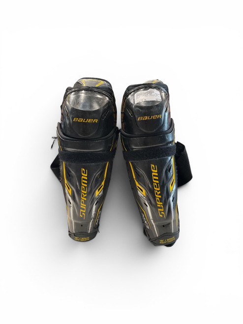 Vist Large View of Product Image Which is Used Bauer SUPREME MX3 12 SG Intermediate Shin Guards Black 12"