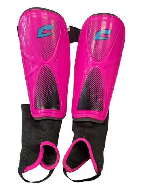 Vist Large View of Product Image Which is Used Champro Soccer Shin Guards Adult Pink MD