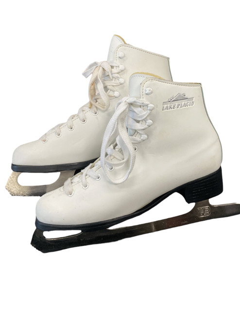 Vist Large View of Product Image Which is Used Lake Placid FIGURE SKATES WomensFigure Skate White Senior 8
