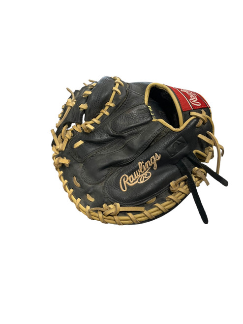 Vist Large View of Product Image Which is Used Rawlings SPLCM32AR BB/SB Catchers RH Throw Black 32"