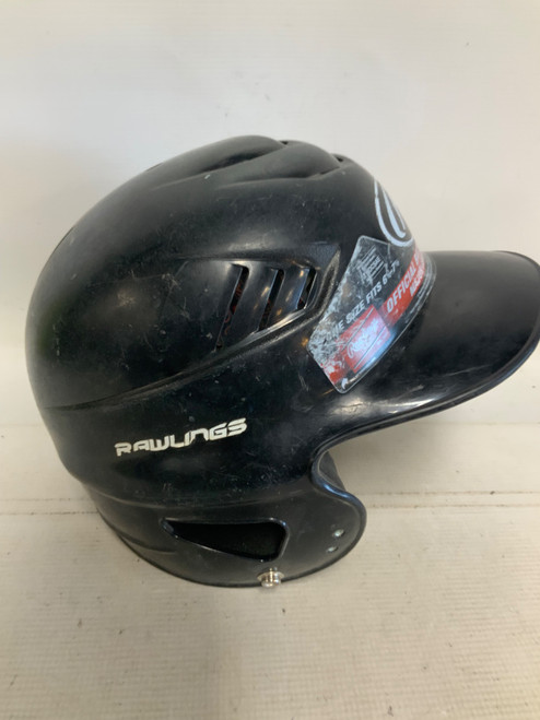 Vist Large View of Product Image Which is Used Rawlings RCFH-B Batting Helmet No Mask Black SM