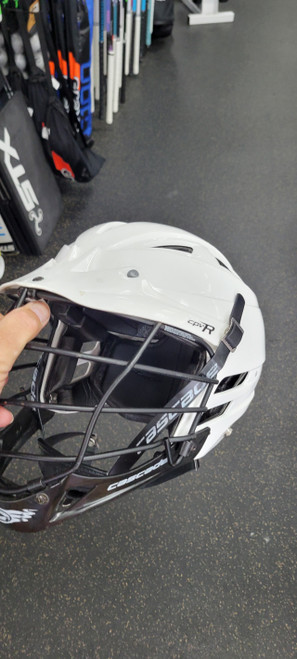Vist Large View of Product Image Which is Used Cascade CPV R S/M Lacrosse Helmet White S/M