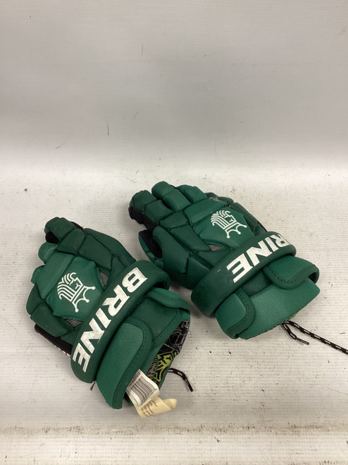 Vist Large View of Product Image Which is Used Brine MENS LAX GLOVE Lacrosse Gloves Mens Green MD